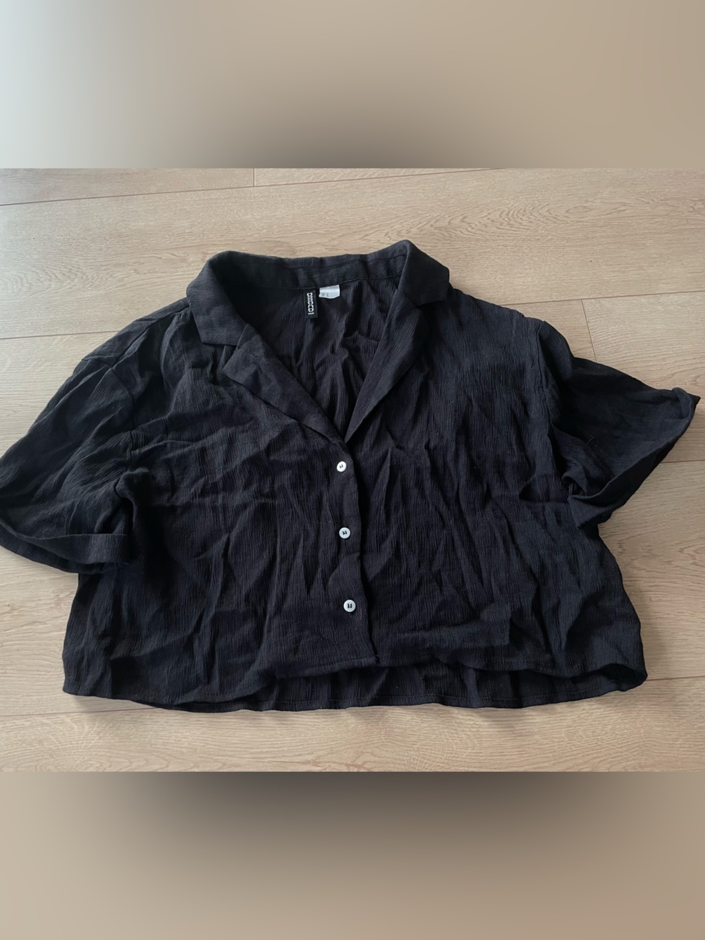 Button-Front Collared Blouse